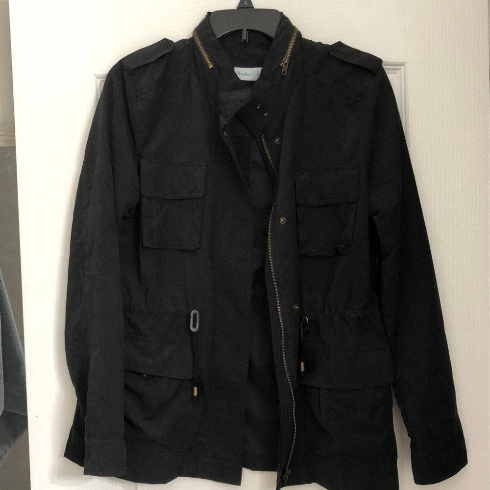 NWOT Military Bomber Woman's Black Jacket Large